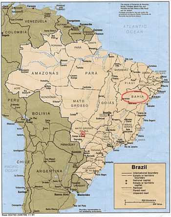 Mapa político de Brasil