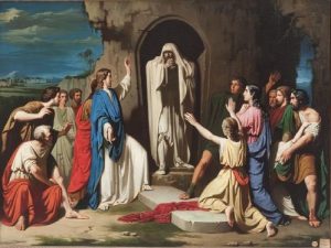 La resurrección de Lázaro. Cuadro de José Casado del Alisal