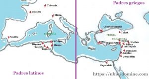 Mapa situación Padres de la Iglesia siglos II-VIII