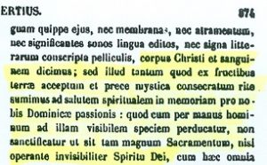 Presencia real de Cristo en la eucaristía. San Agustín (PL 42,974)