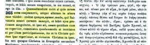 Presencia real de Cristo en la eucaristía. San Cirilo de Alejandría (PG 73,584 B)