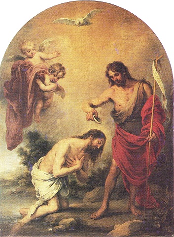El Espíritu Santo. Bautismo de Jesús, cuadro de Bartolomé Esteban Murillo que está en la catedral de Sevilla